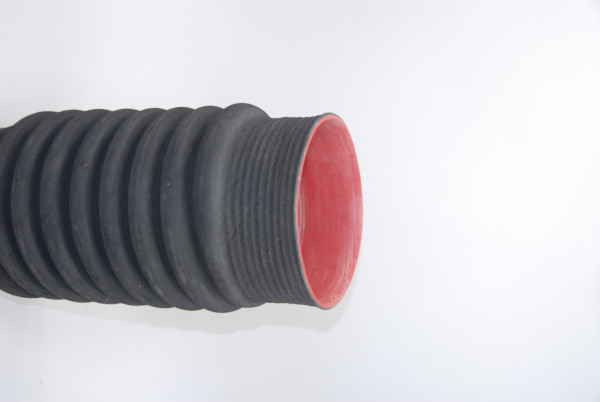07-02-025 Ø 300 x 1480mm  mit Muffen; Faltensaugsch mit beidseitig Muffen